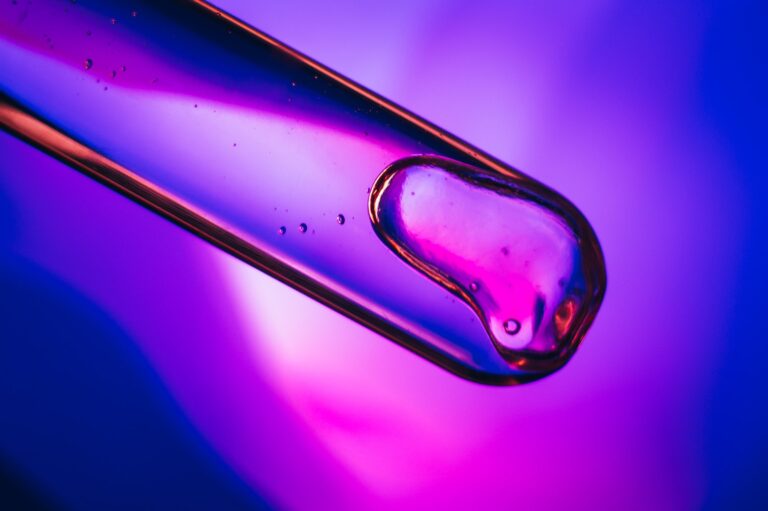 Lubricant in Violet Background